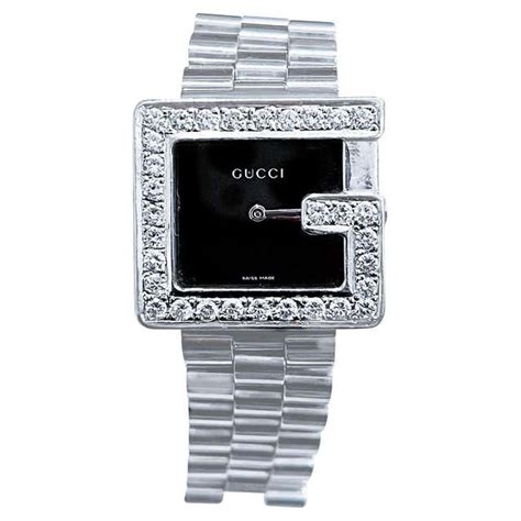 gucci watch with diamond bezel|black gucci watch with diamonds.